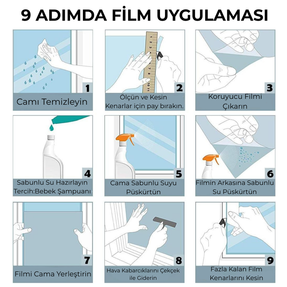Viya Home® Aynalı Cam Filmi